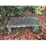 A STONE GARDEN BENCH (W:100CM)