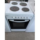A WHITE FLAVEL FREESTANDING ELECTRIC OVEN AND HOB {BELIEVED TO BE IN WORKING ORDER BUT NO