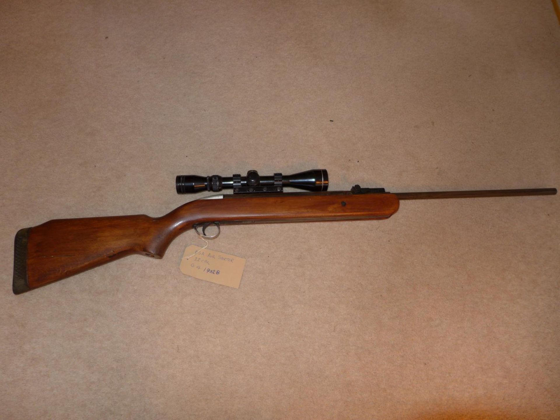 A B.S.A. .22 CALIBRE AIR SPORTER AIR RIFLE, 46CM BARREL, FITTED TASCO PRONGHORN TELESCOPIC SIGHTS - Image 2 of 4