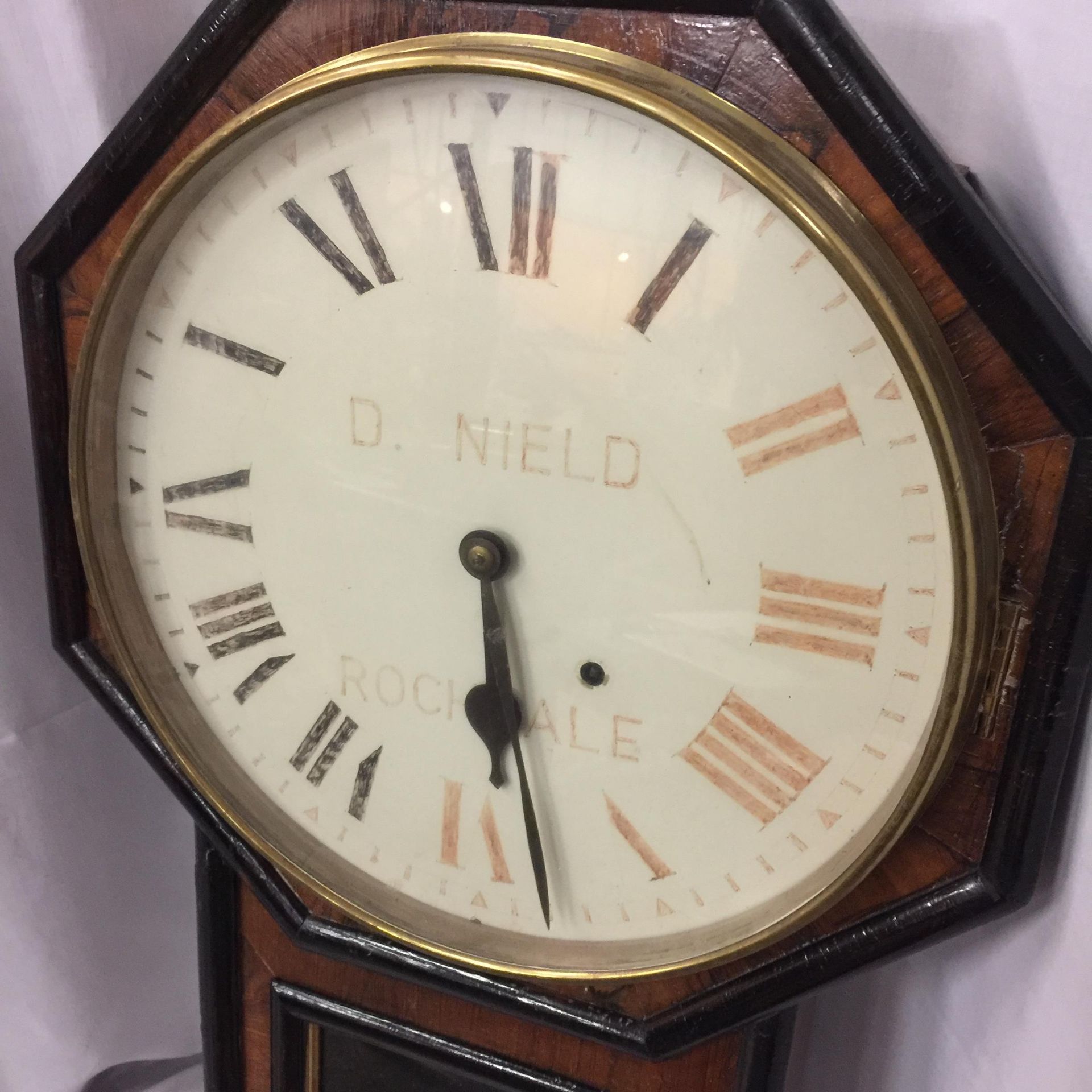 A VINTAGE WALL CLOCK D. NEILD ROCHDALE - Image 4 of 4