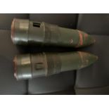 A PAIR OF CANNON SHELLS