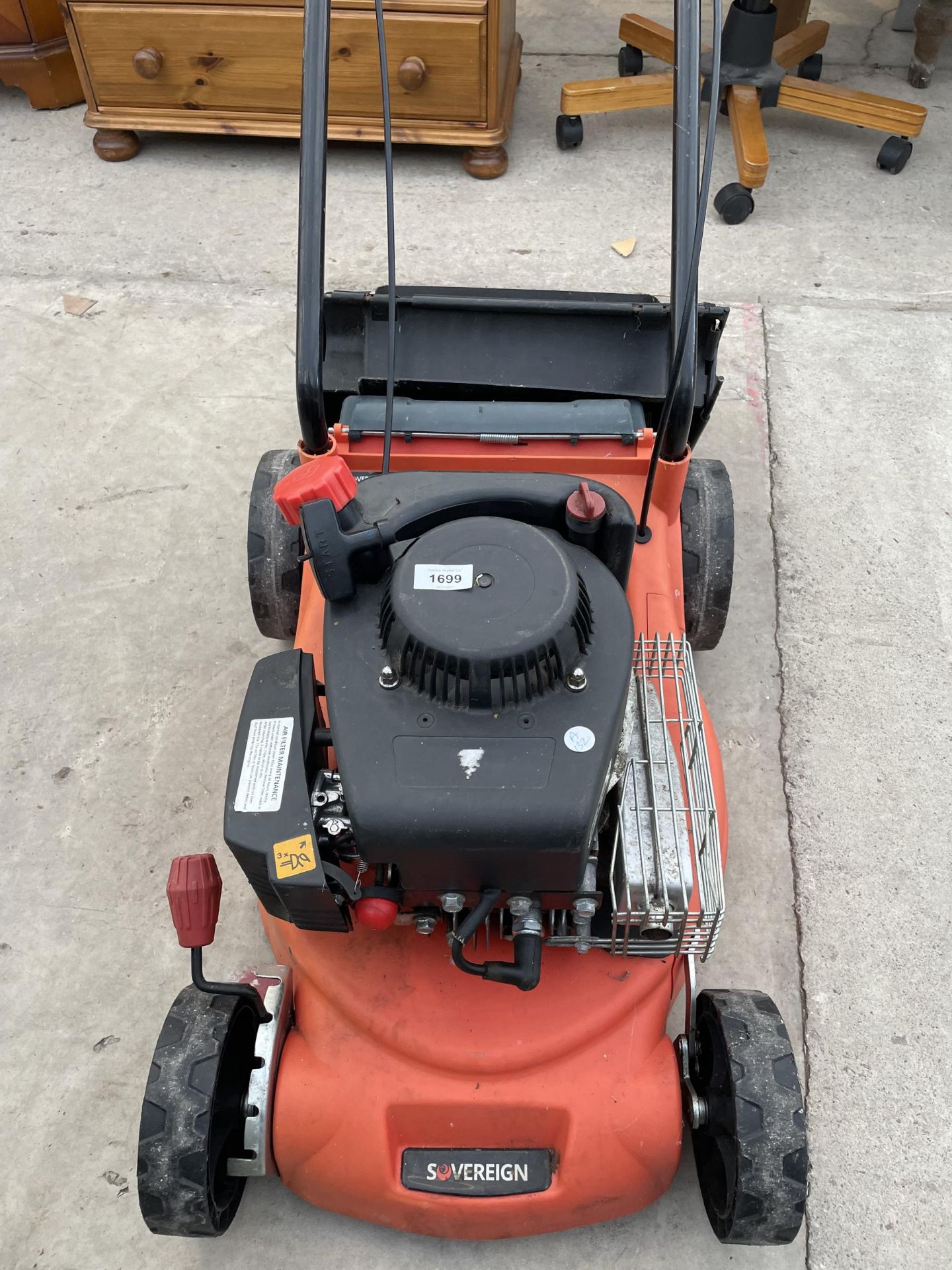 A SOVEREIGN PETROL ENGINE LAWN MOWER - Image 2 of 3