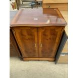 A YEW WOOD TV CABINET, 24" WIDE