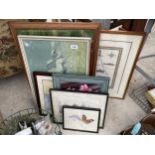 AN ASSORTMENT OF FRAMED PRINTS AND PICTURES