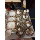 A LARGE QUANTITY OF SANDON ROYAL ALBION CHINA TO INCLUDE TRIOS, SANDWICH PLATES, SUGAR BOWL, JUG ETC