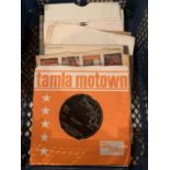 A BOX OF TAMLA MOWTOWN SINGLE RECORDS MAINLY 1960'S