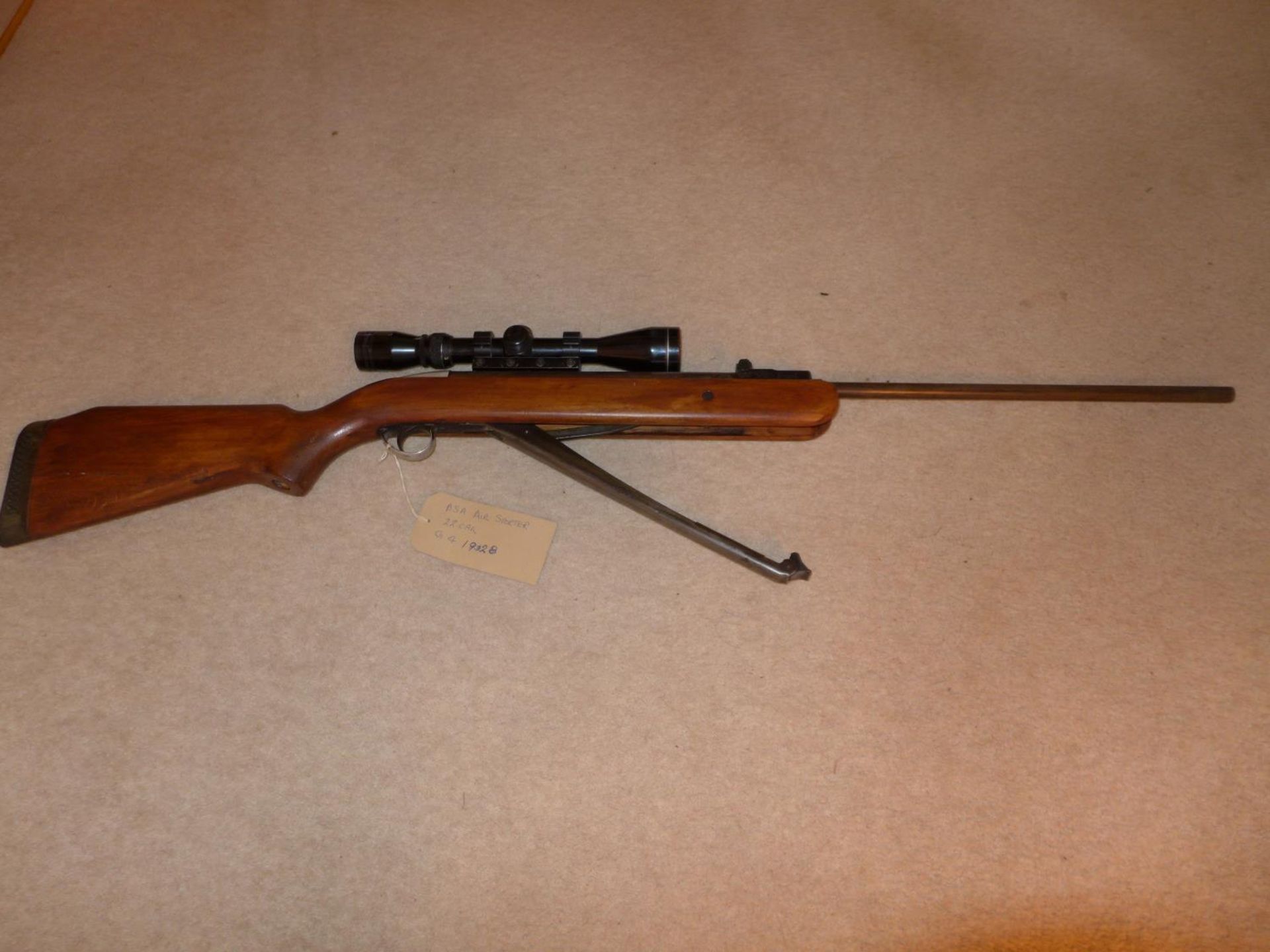 A B.S.A. .22 CALIBRE AIR SPORTER AIR RIFLE, 46CM BARREL, FITTED TASCO PRONGHORN TELESCOPIC SIGHTS - Image 4 of 4