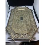 A TESTED SILVER ORNATE RECTANGULAR TRAY GROSS WEIGHT 370 GRAMS