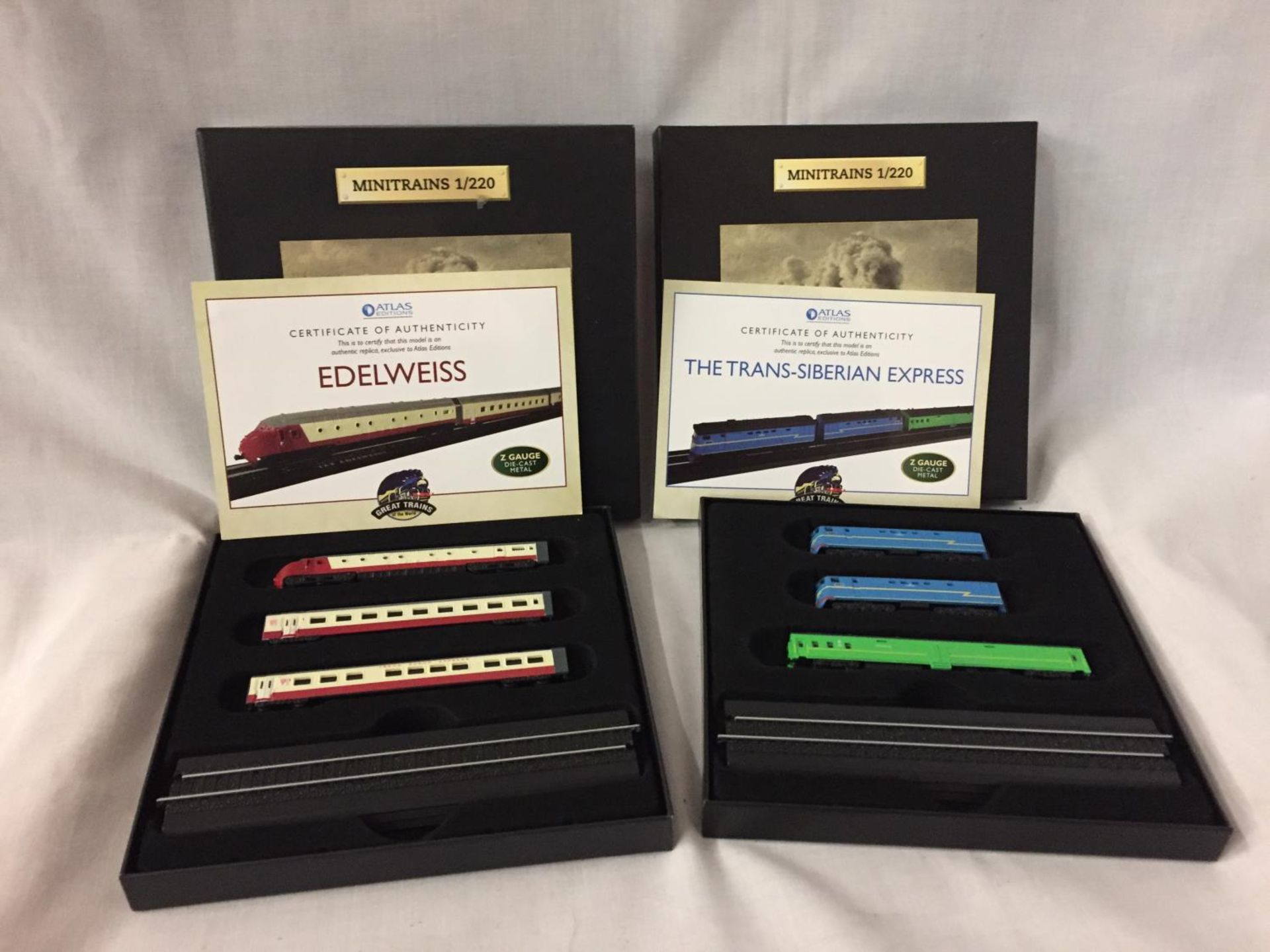 THREE BOXED ATLAS COLLECTIONS MINIATURE TRAINS 1/220 - Image 2 of 2