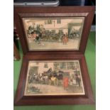 TWO WOODEN FRAMED TUDOVICI PICTURES SIGNED