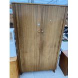 A MORRIS OF GLASGOW 'CUMBRAE FURNITURE' TWO DOOR WARDROBE 42.5" WIDE