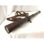 A PRE WORLD WAR I MARK II THREE DRAW MILITARY BRASS TELESCOPE BY CLARKSON & CO 3912 TEL SIG DATED