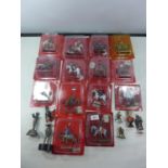 FOURTEEN BOXED HAND PAINTED DEL PRADO NAPOLEONIC WAR MOUNTED FIGURES TO INCLUDE MARSHALL BLUCHER