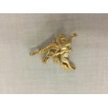 A U.S.A. ARMY 9CT GOLD SWEETHEART BROOCH 5.95G