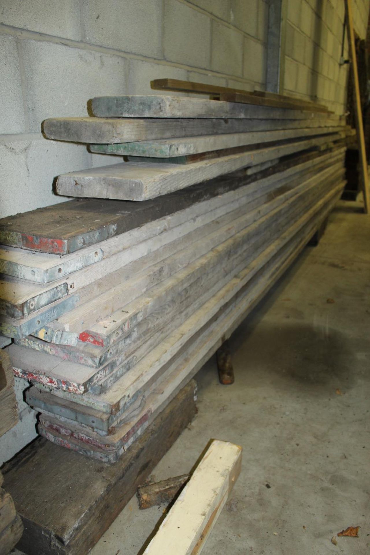 EIGHTEEN SCAFFOLD PLANKS 15 FT LONG