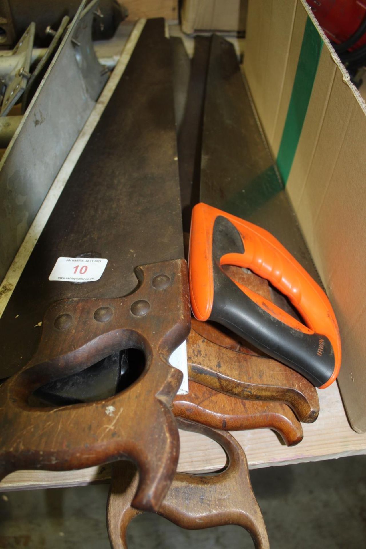 SIX VARIOUS HAND SAWS