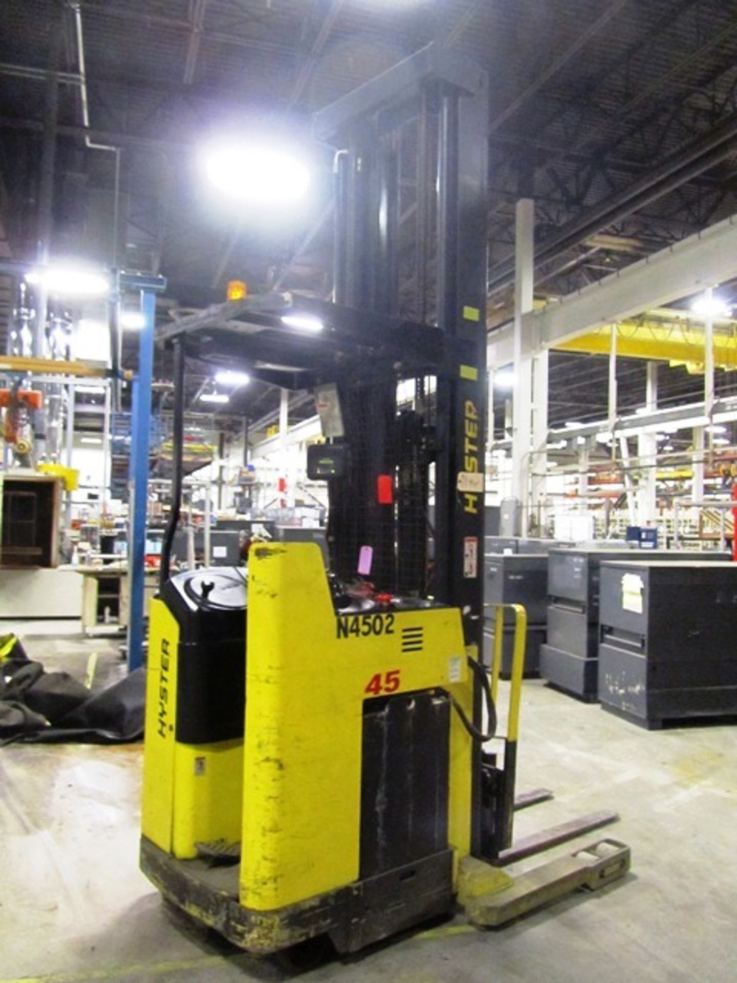 Hyster Model N45XMR3 4,500lb Capacity Stand Up Type Electric Forklift
