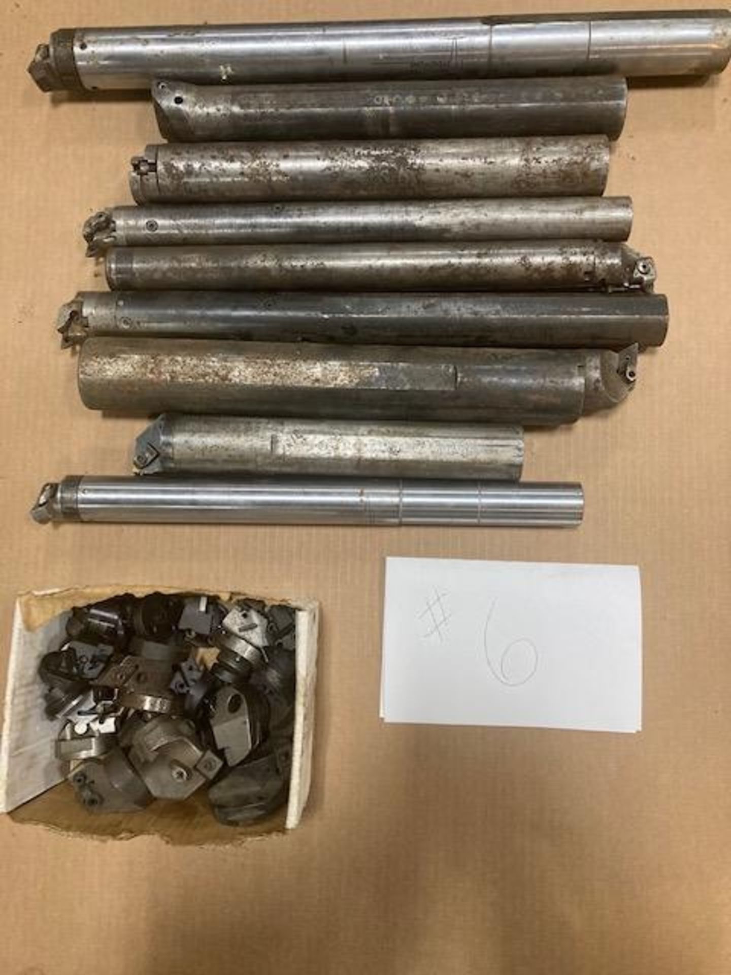 (1) Pallet of Boring Bars consisting of (23) Assorted Heads,  (7) Bars from 1.5-2.5" bars on each