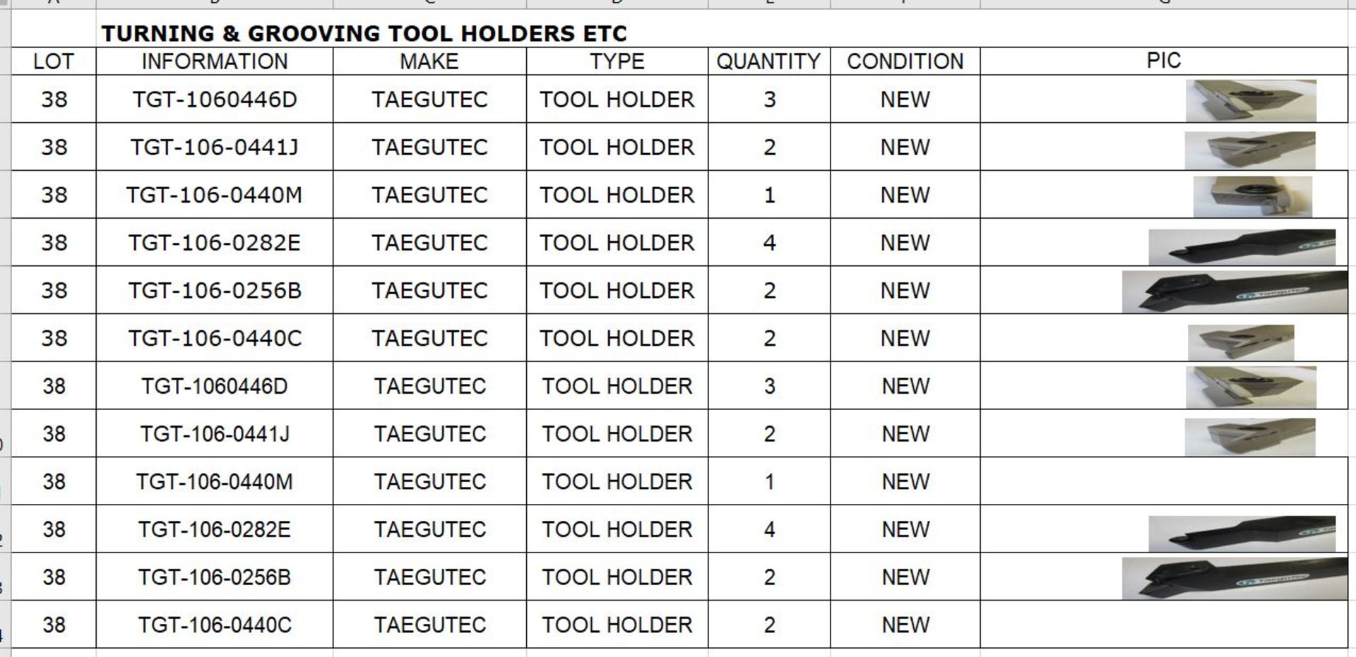 Turning & Grooving Tool Holders (new) - Image 2 of 2