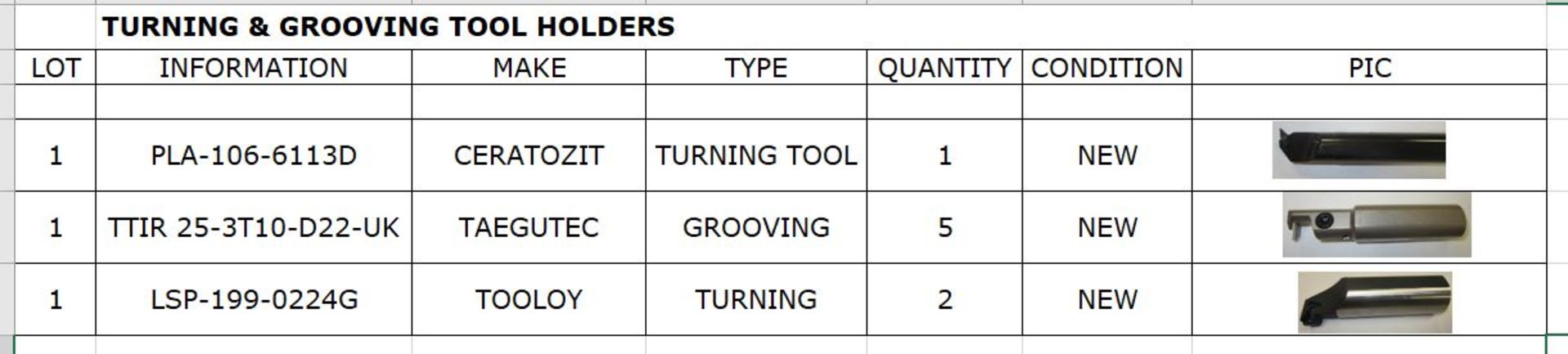 Turning & Grooving Tool Holders (new) - Image 2 of 2