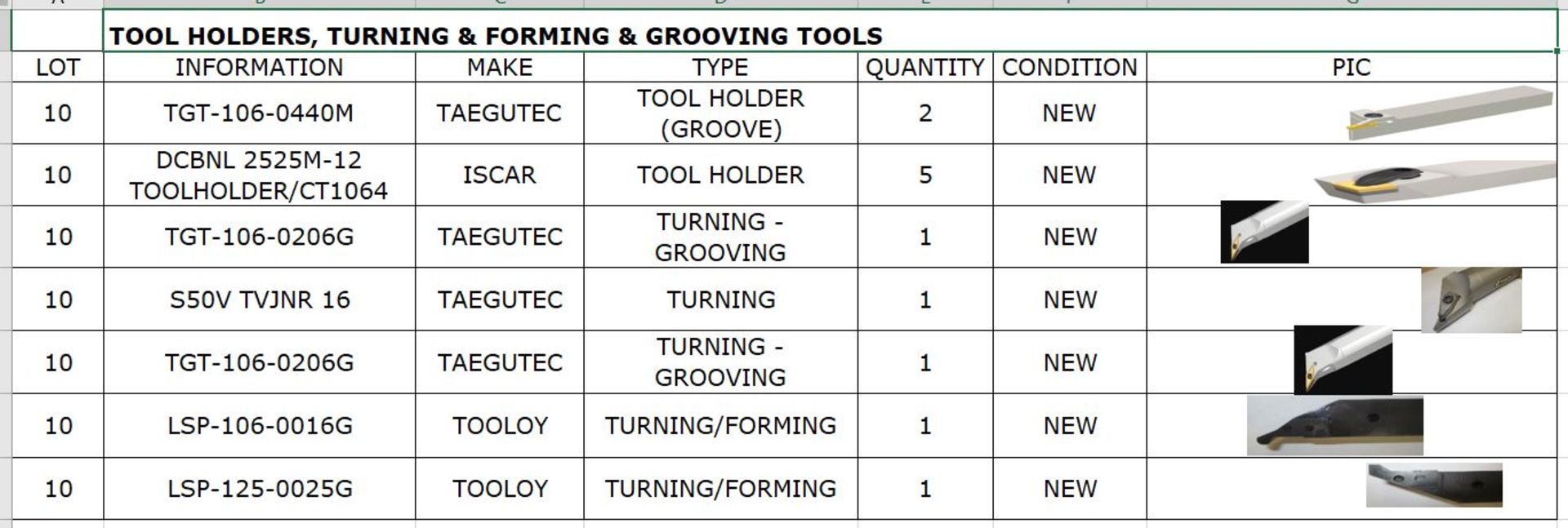 Tool Holders, Turning, Forming & Grooving Tools (new) - Image 2 of 2