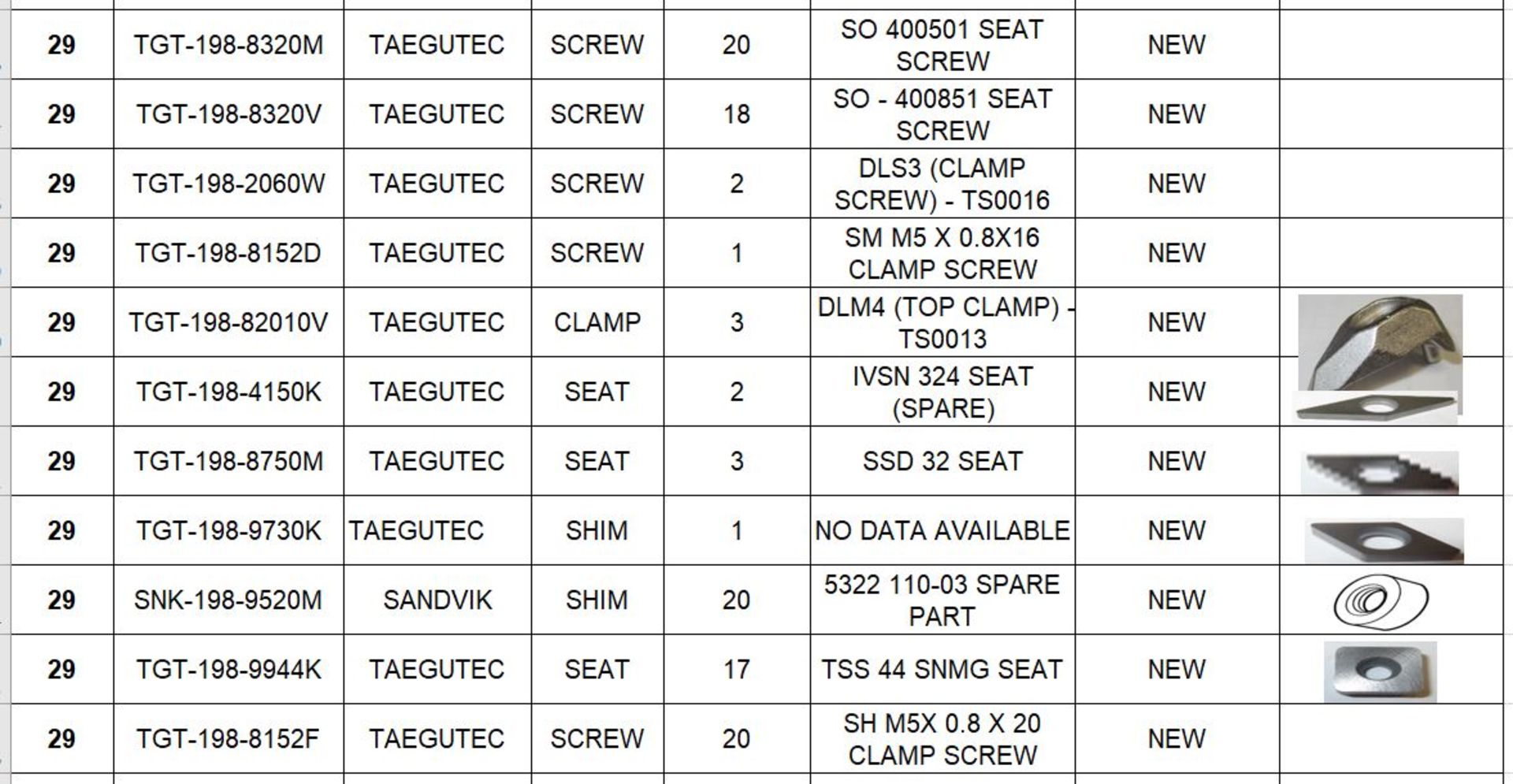 Shims, Screws, Clamps, Spares (new) - Image 4 of 6