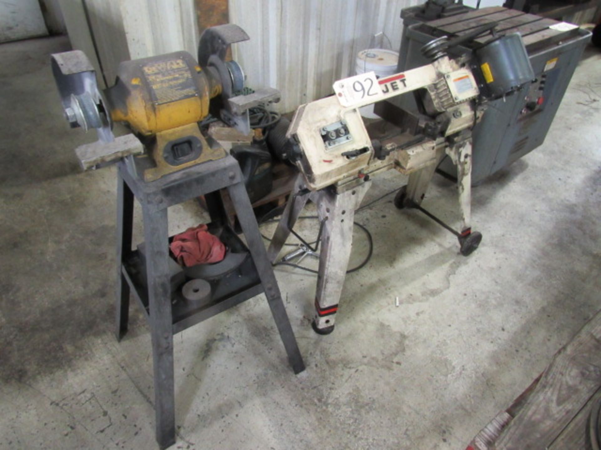 Jet Portable Bandsaw & Dewalt Double End Grinder