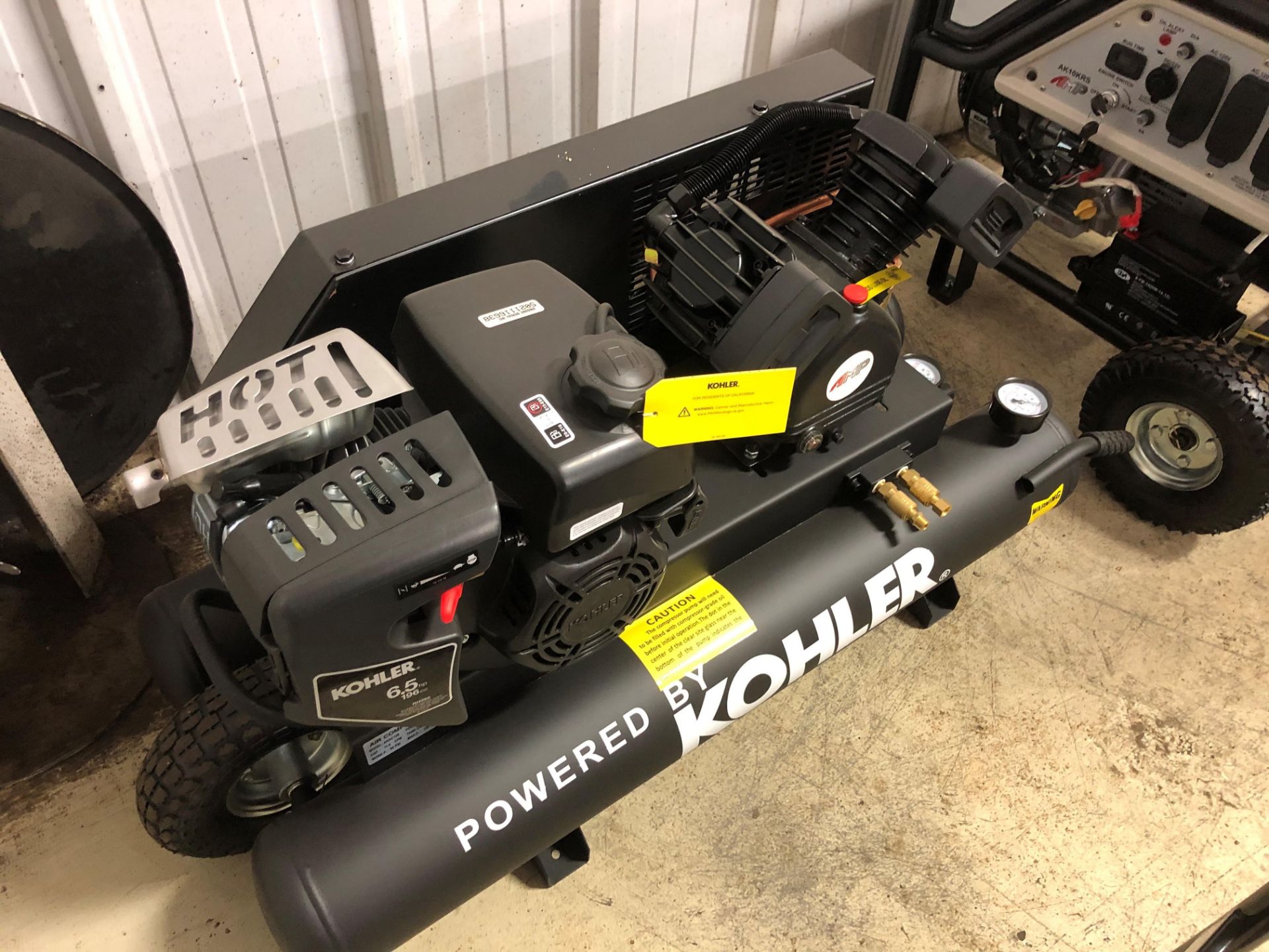 Kohler Model AKAC120 Portable Air Compressor with 6.5HP, 9.5 Gallon Tank, 120 PSI, sn:RH265 - Image 2 of 2