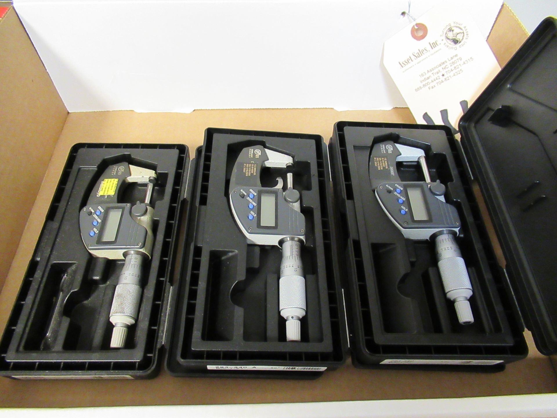 (3) Mitutoyo 1'' Digital Micrometers