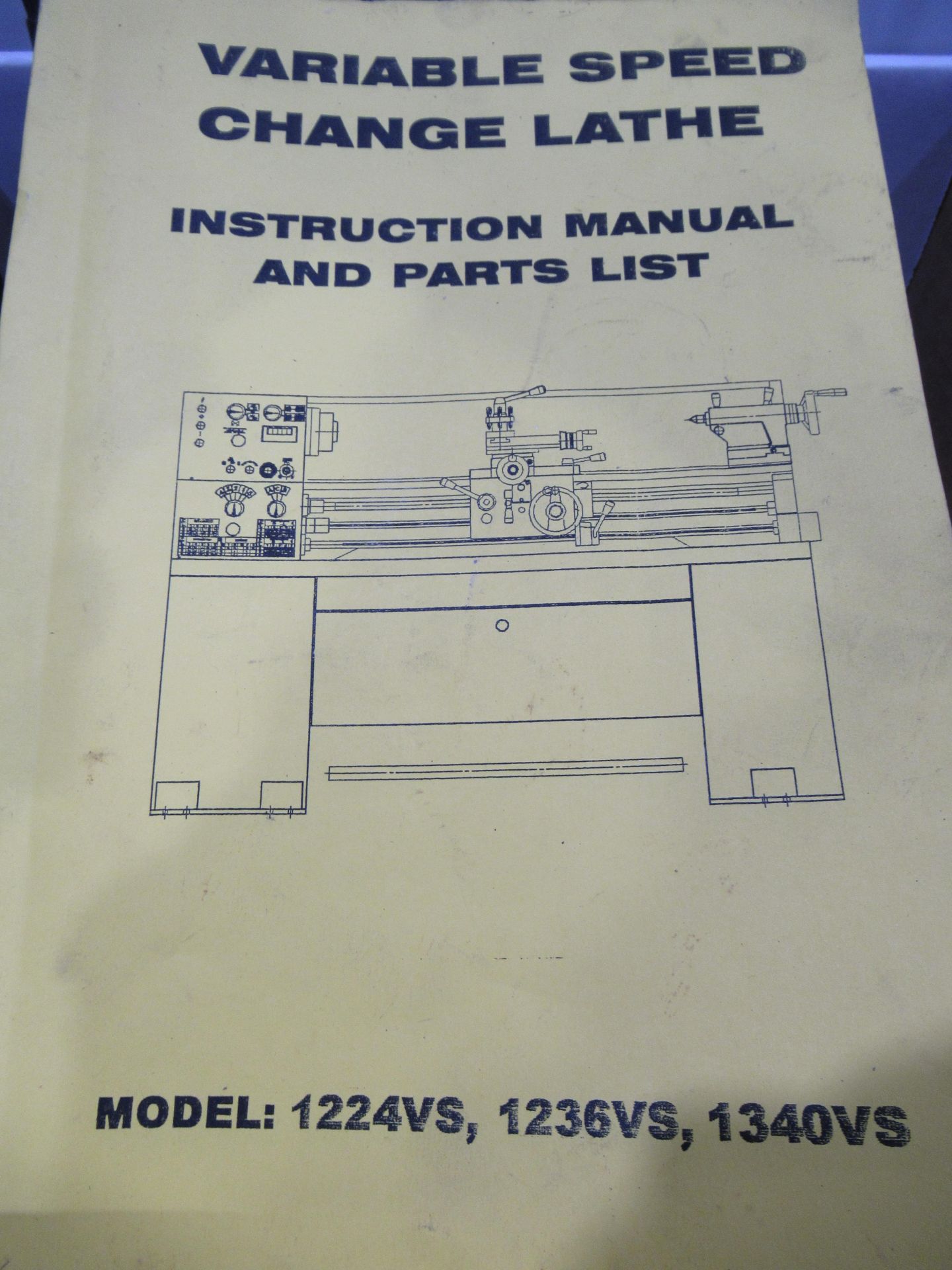 Sharp Model 1340VS Variable Speed Lathe - Image 7 of 7