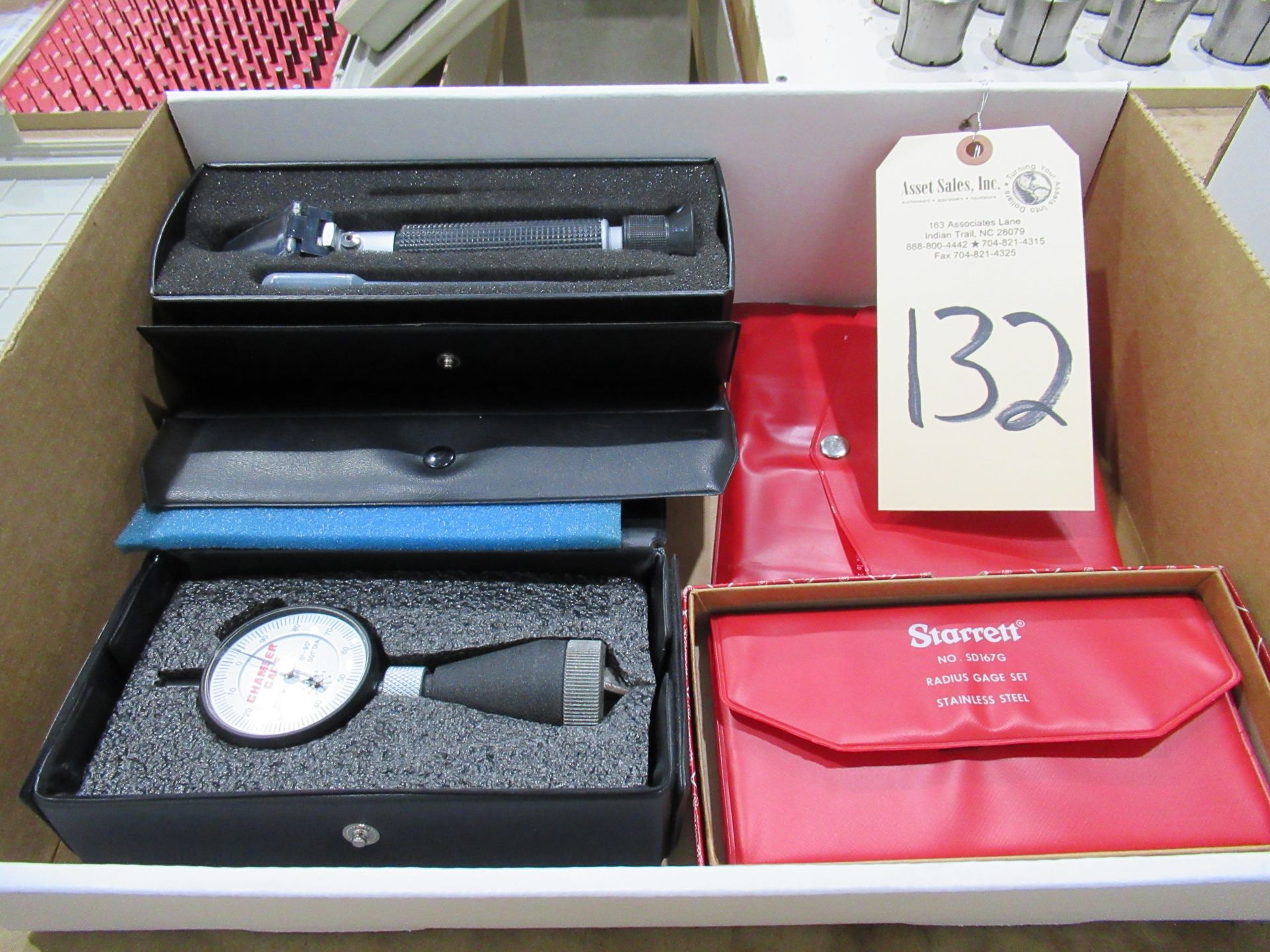 Portable Refractometer, Starrett & Misc Radius Gauge Sets, Chamfer Gauge