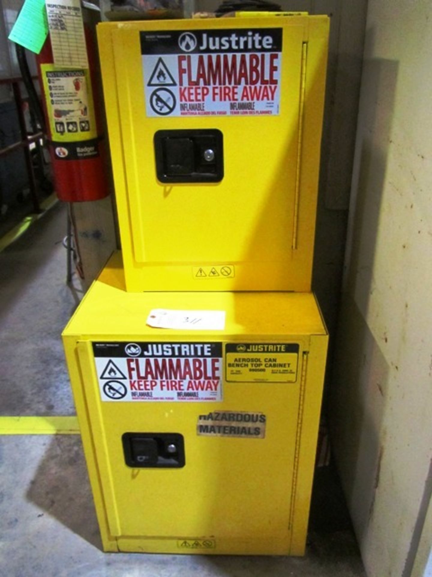 (2) Single Door Flammable Paint Cabinets