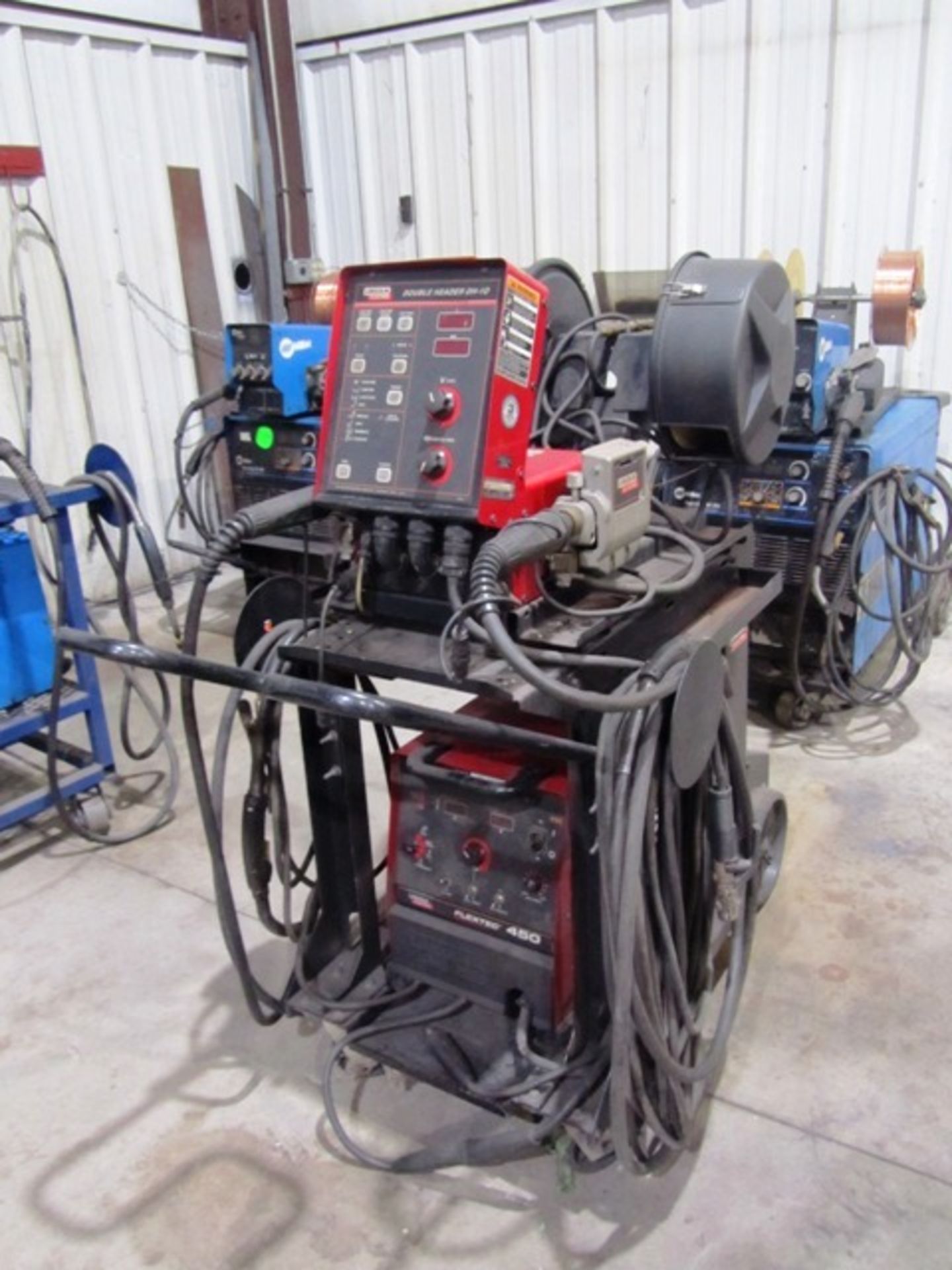 Lincoln Electric Flextec 450 Portable Mig Welder with Lincoln Double Header DH-10 Wire Feeder