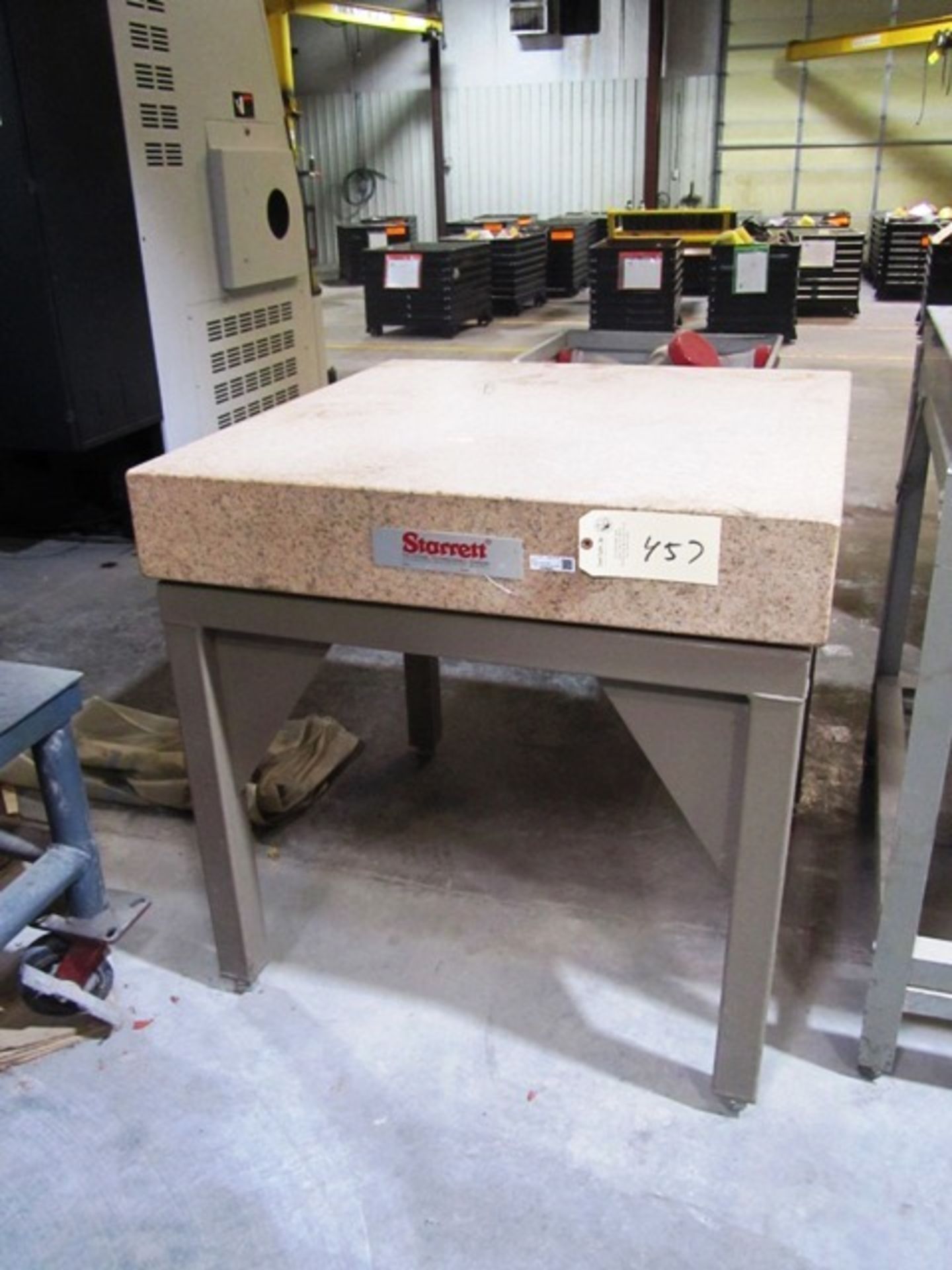 Starrett 36'' x 36'' x 6'' Grade A Pink Granite Surface Plate with Stand