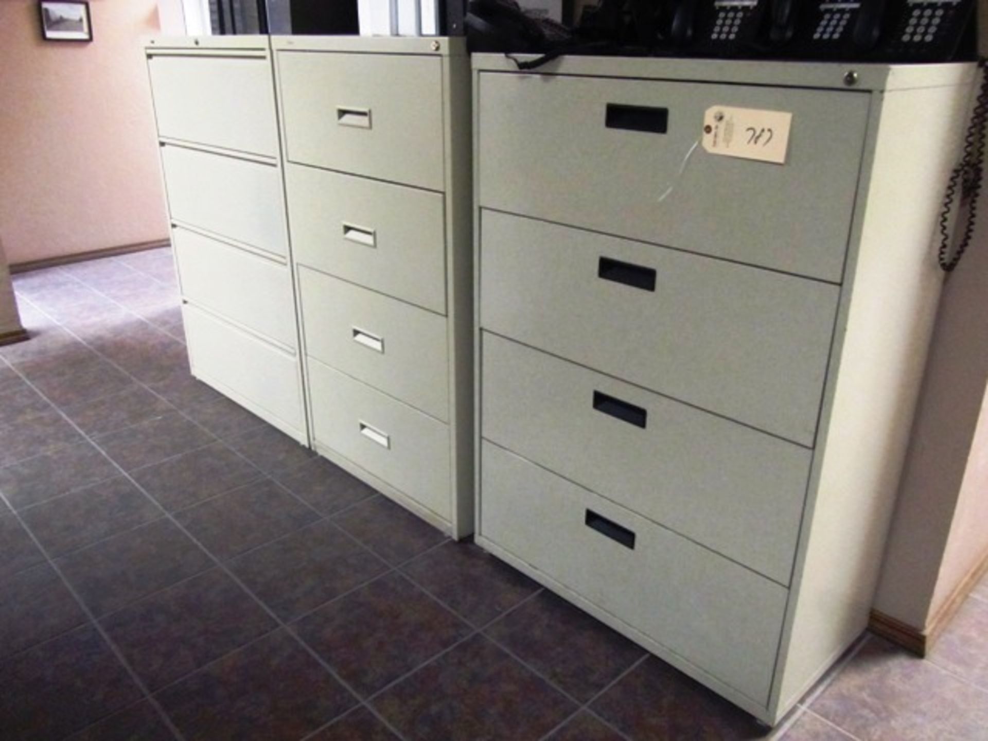 (3) 4 Drawer Lateral Cabinets
