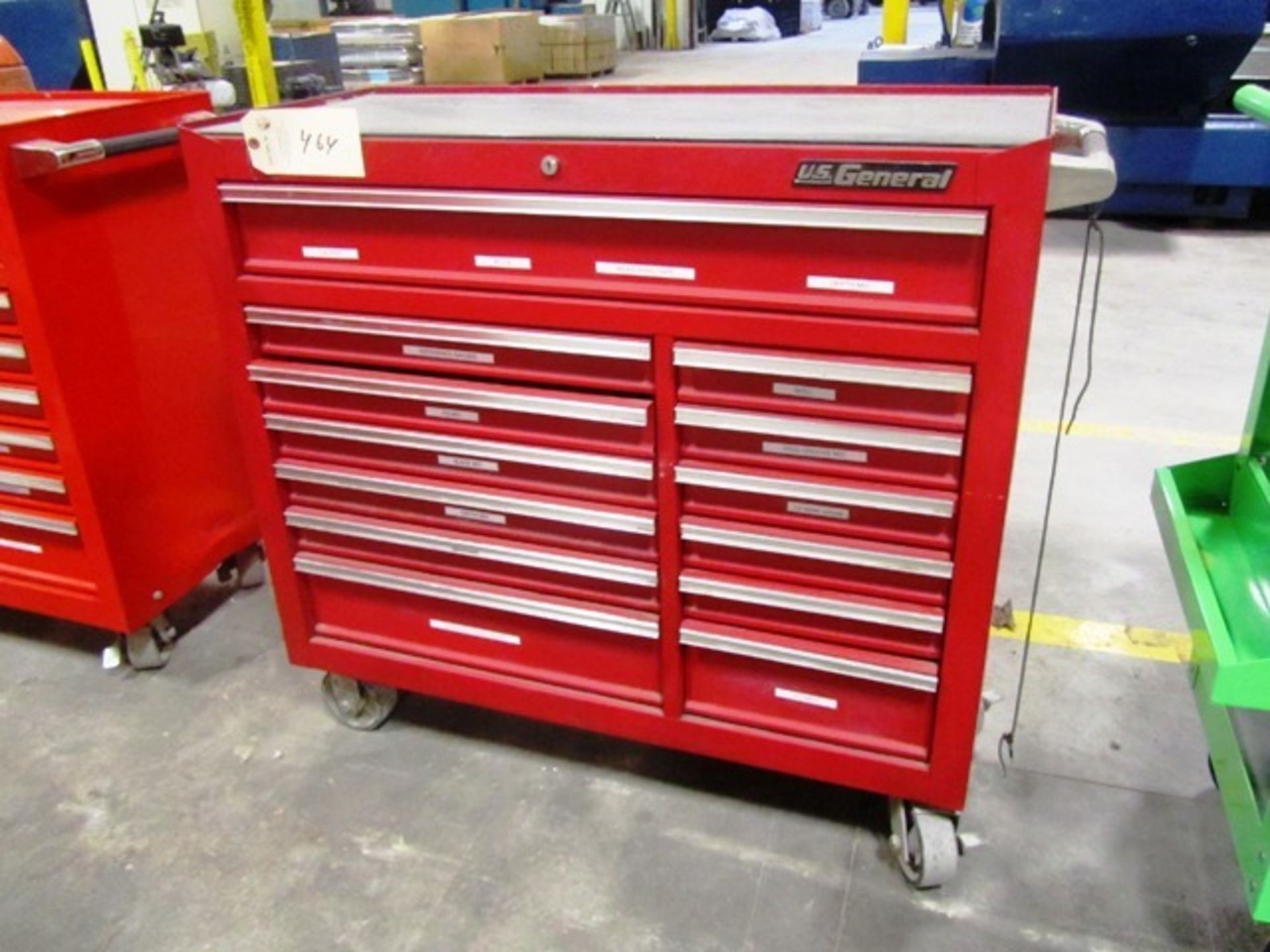 US General 13 Drawer Portable Toolbox