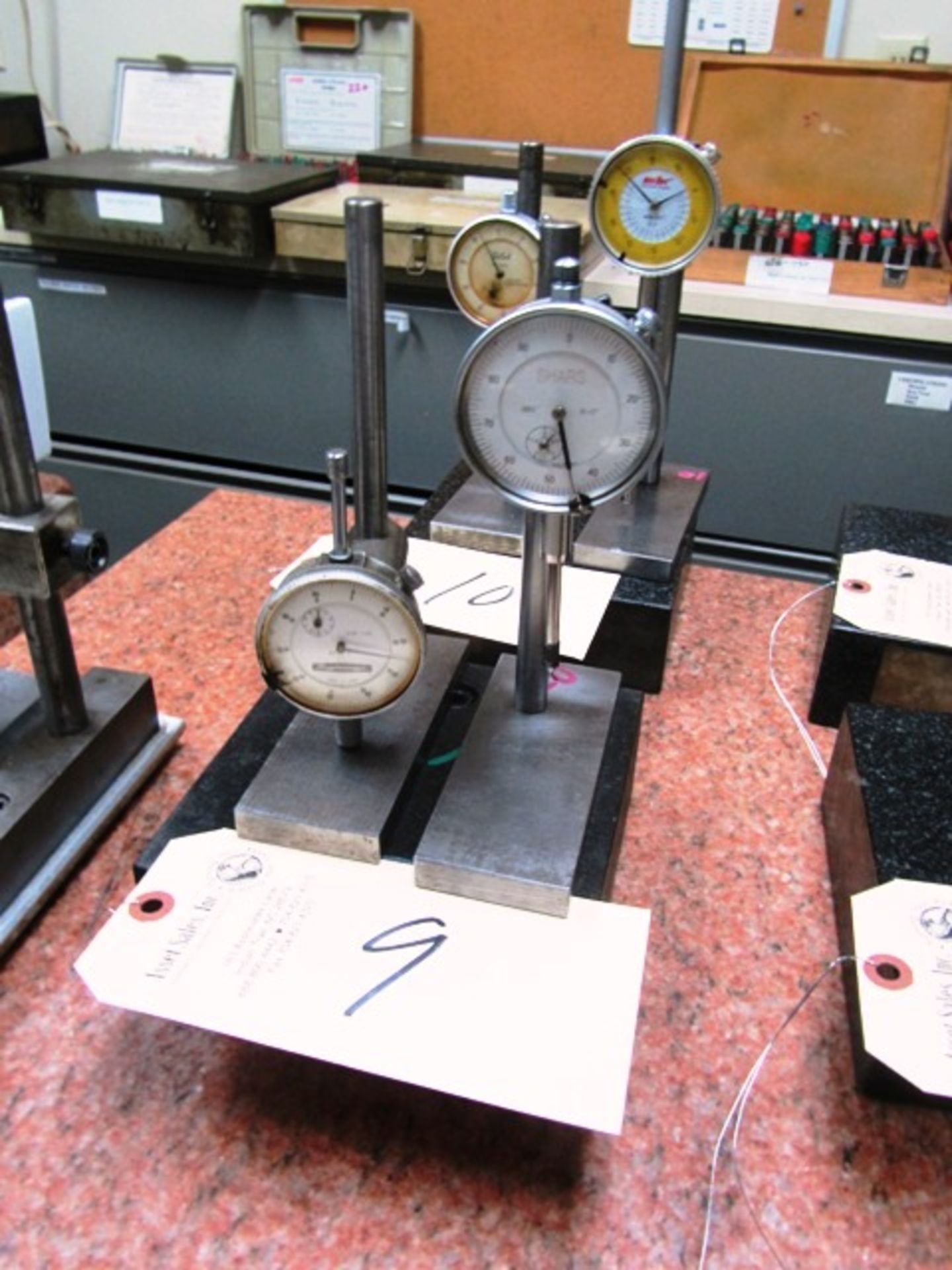 (2) Dial Indicators with Granite Base Stands