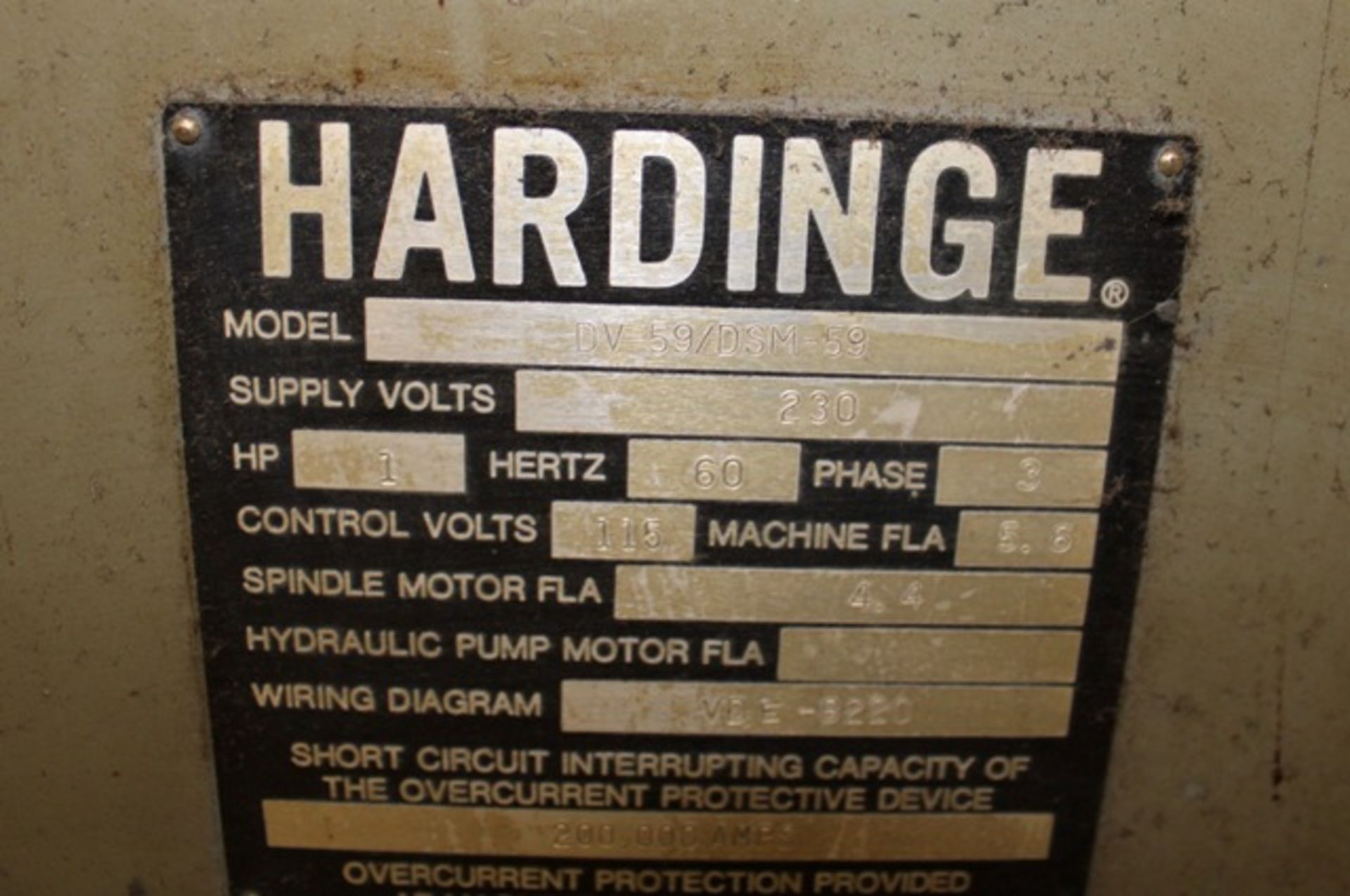 Hardinge DV-59 Precision Second OP Lathe - Image 3 of 3