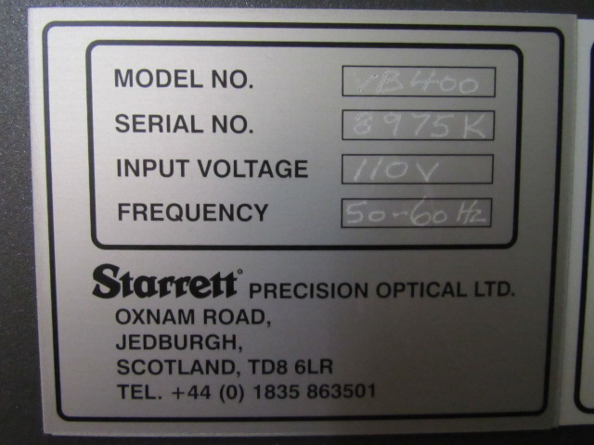 Starrett VB400 16'' Programmable Vertical Optical Comparator - Image 6 of 6