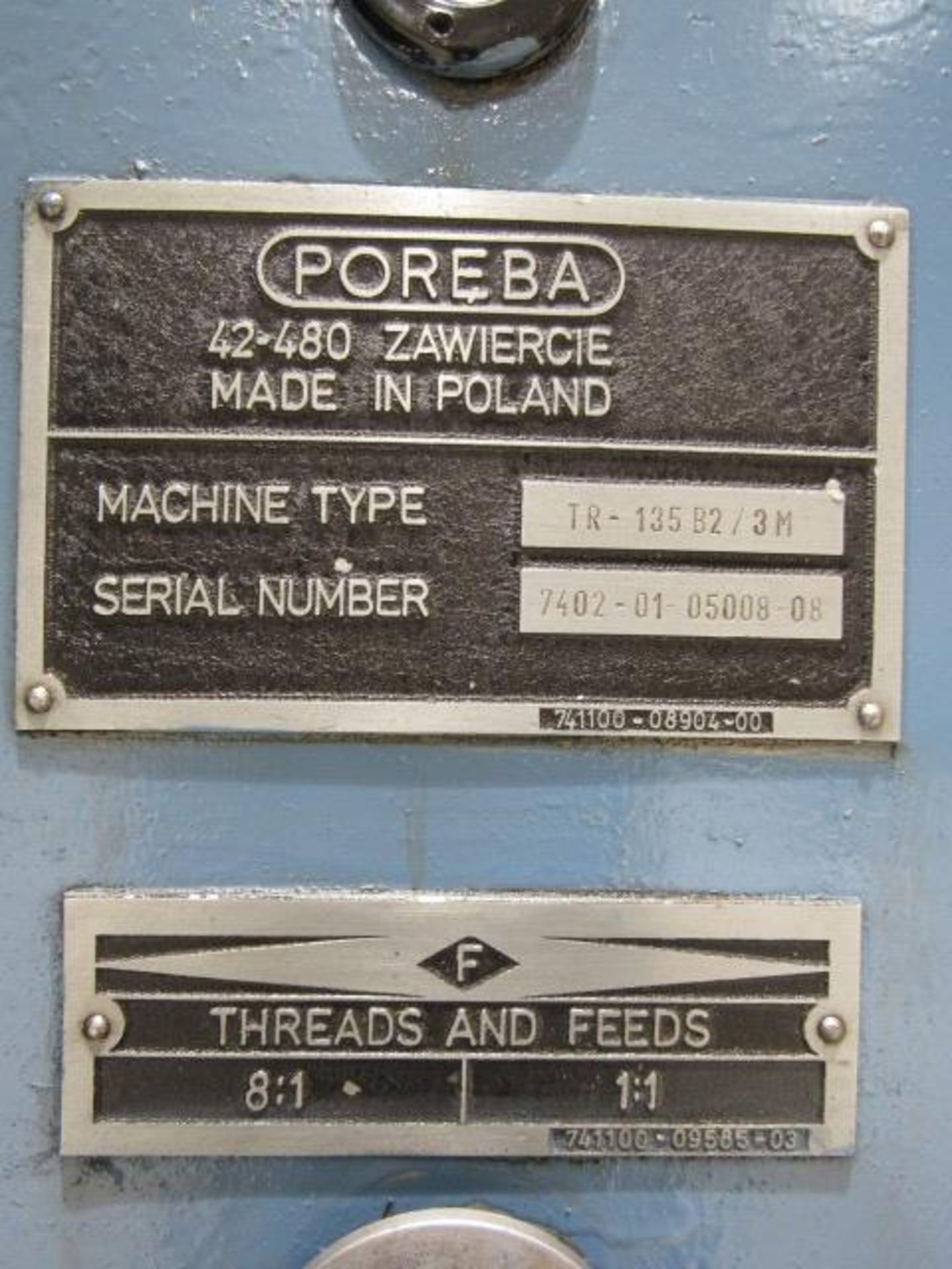 Poreba TR-135 B2/3M Gap Bed Engine Lathe - Image 9 of 9