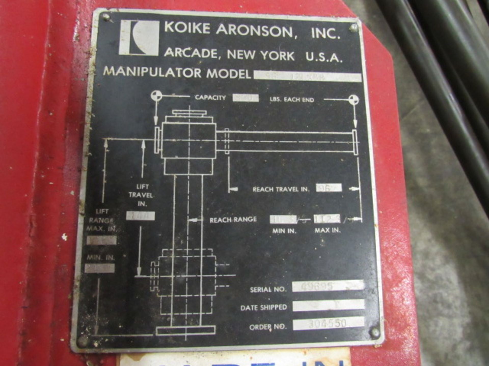 Koike Aronson 66 12L x 8R Welding Manipulator - Image 14 of 14