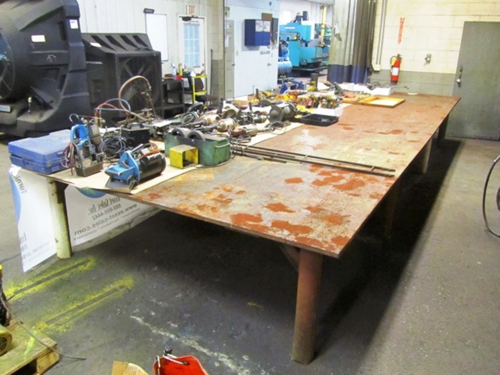 8' x 20' x 1'' Heavy Duty Steel Welding Table