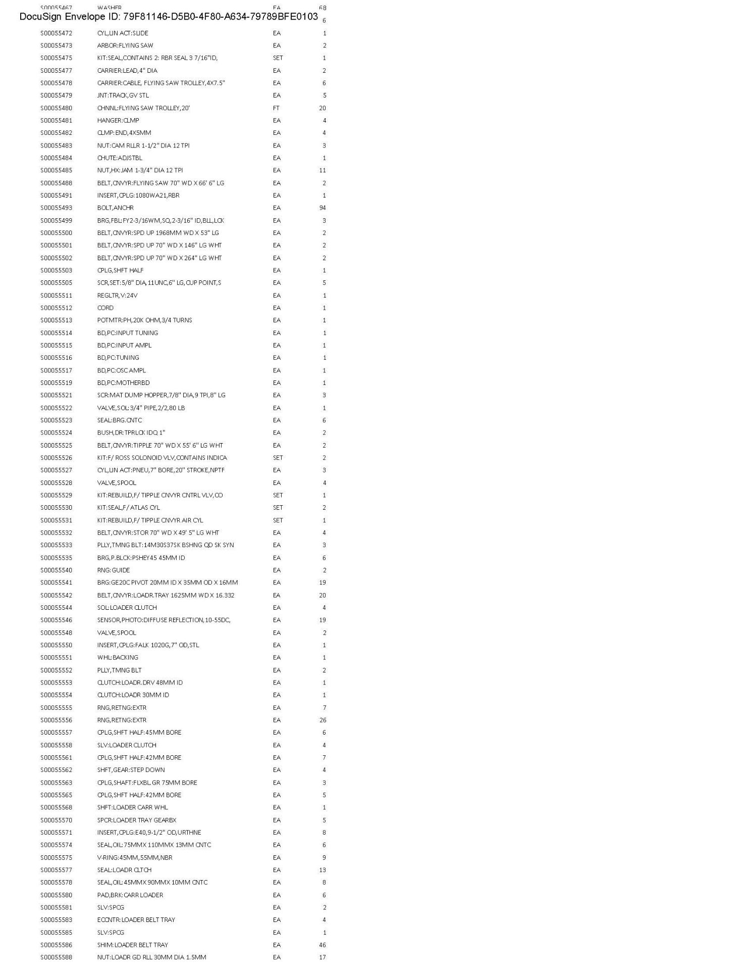 Spare Parts Inventory (see photos & PDF) Any items in area tagged other than 41 are not included) - Image 64 of 73