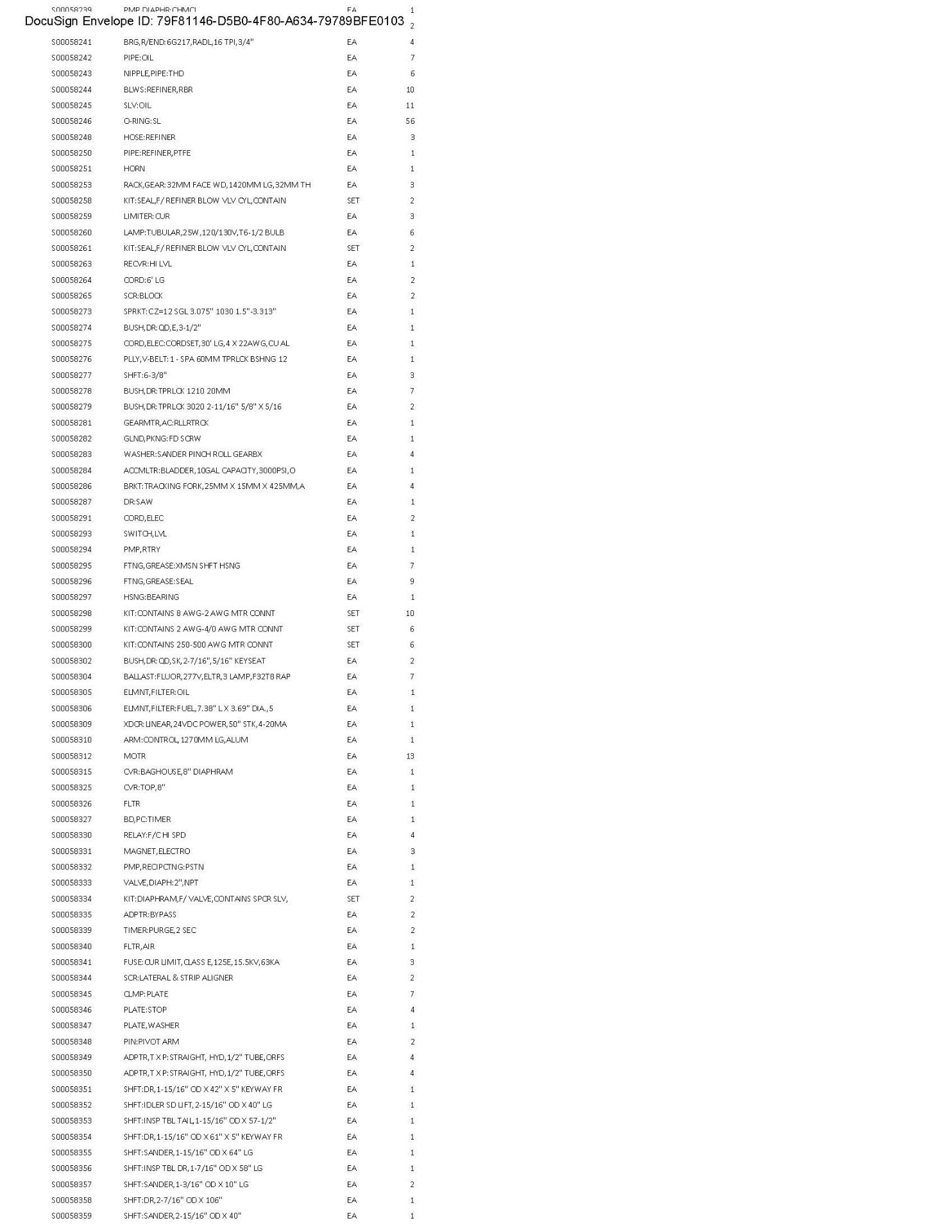 Spare Parts Inventory (see photos & PDF) Any items in area tagged other than 41 are not included) - Image 40 of 73