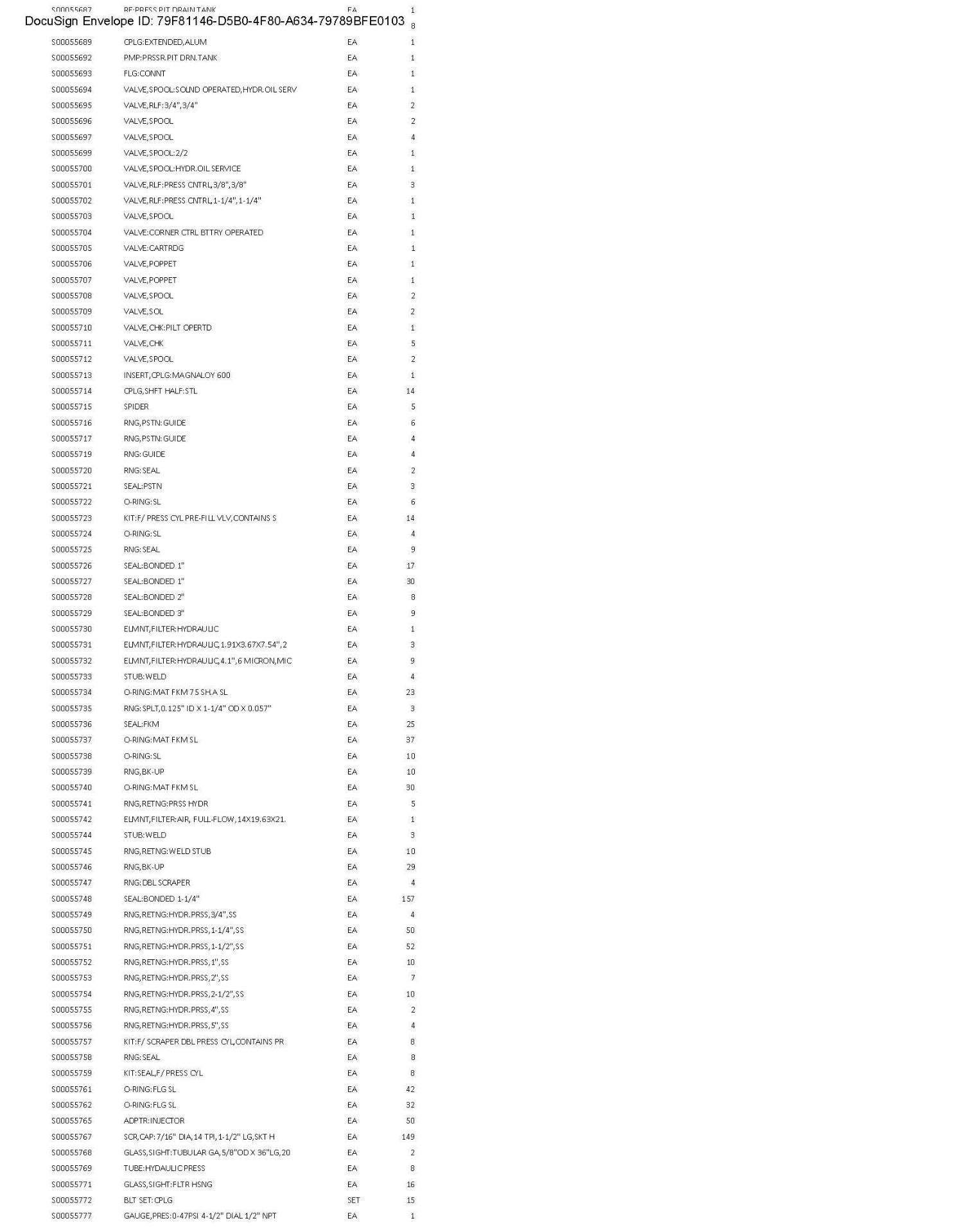 Spare Parts Inventory (see photos & PDF) Any items in area tagged other than 41 are not included) - Image 62 of 73