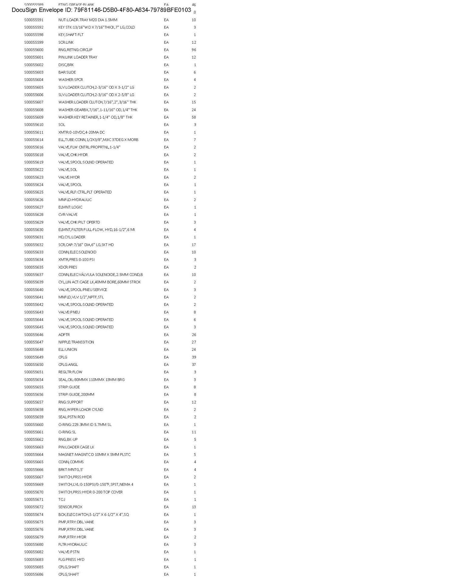 Spare Parts Inventory (see photos & PDF) Any items in area tagged other than 41 are not included) - Image 63 of 73