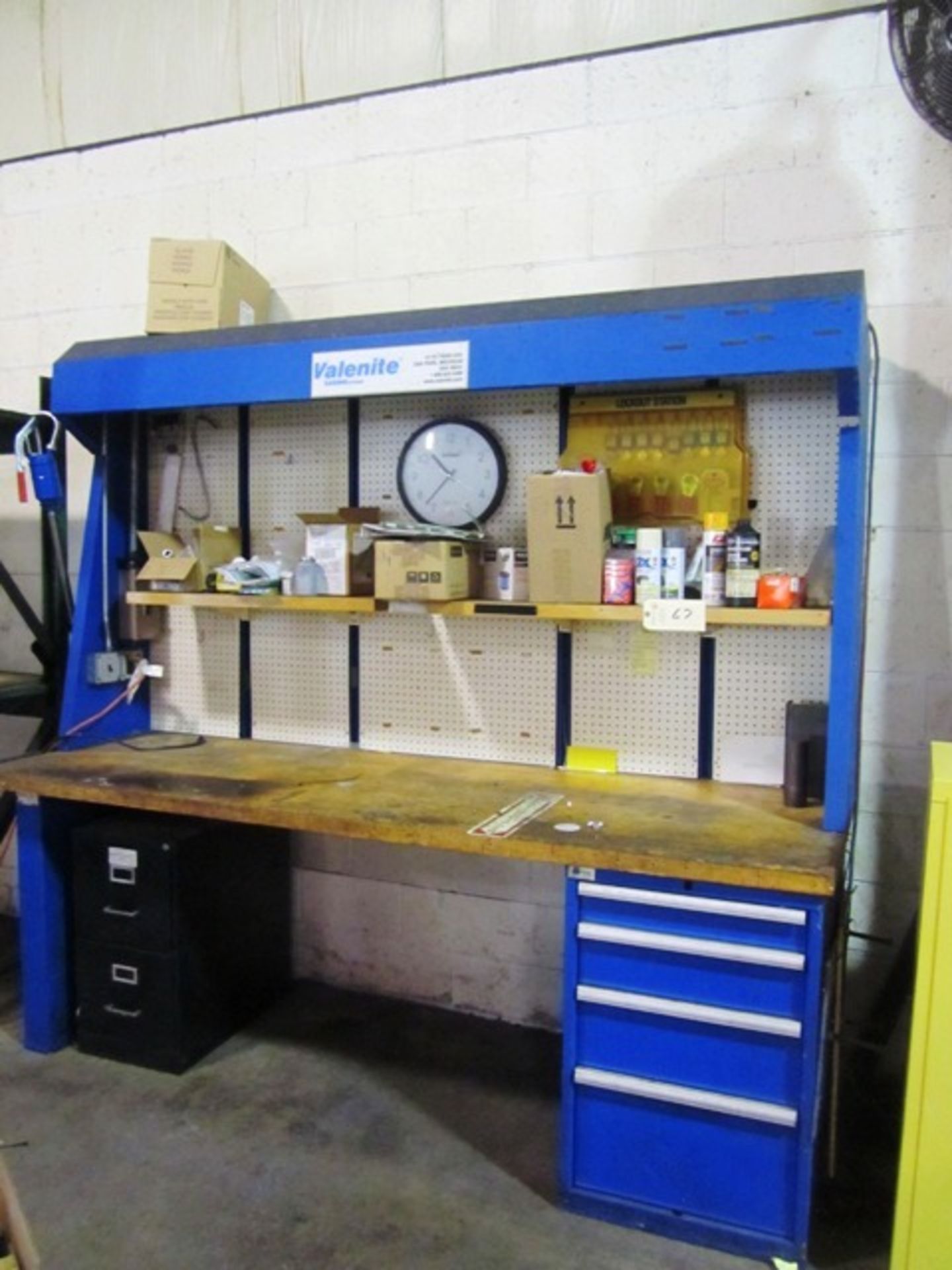 Lista 4 Drawer Tool Cabinet with Butcher Block Workbench