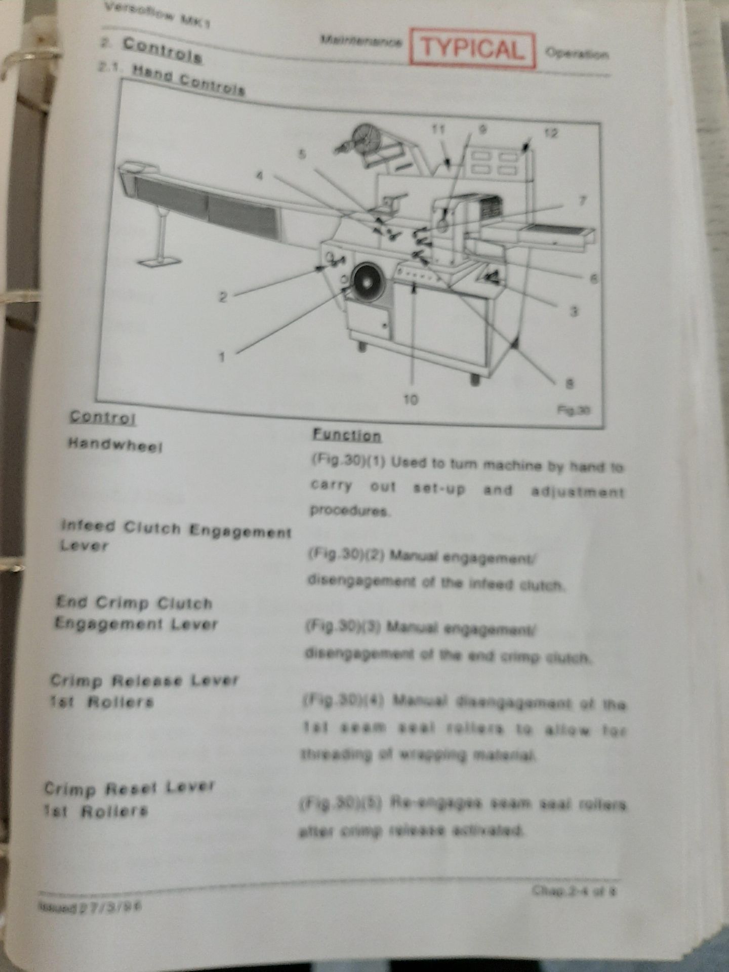 Versaflow Mark 1 Flow Wrapping Machine. - Image 7 of 11