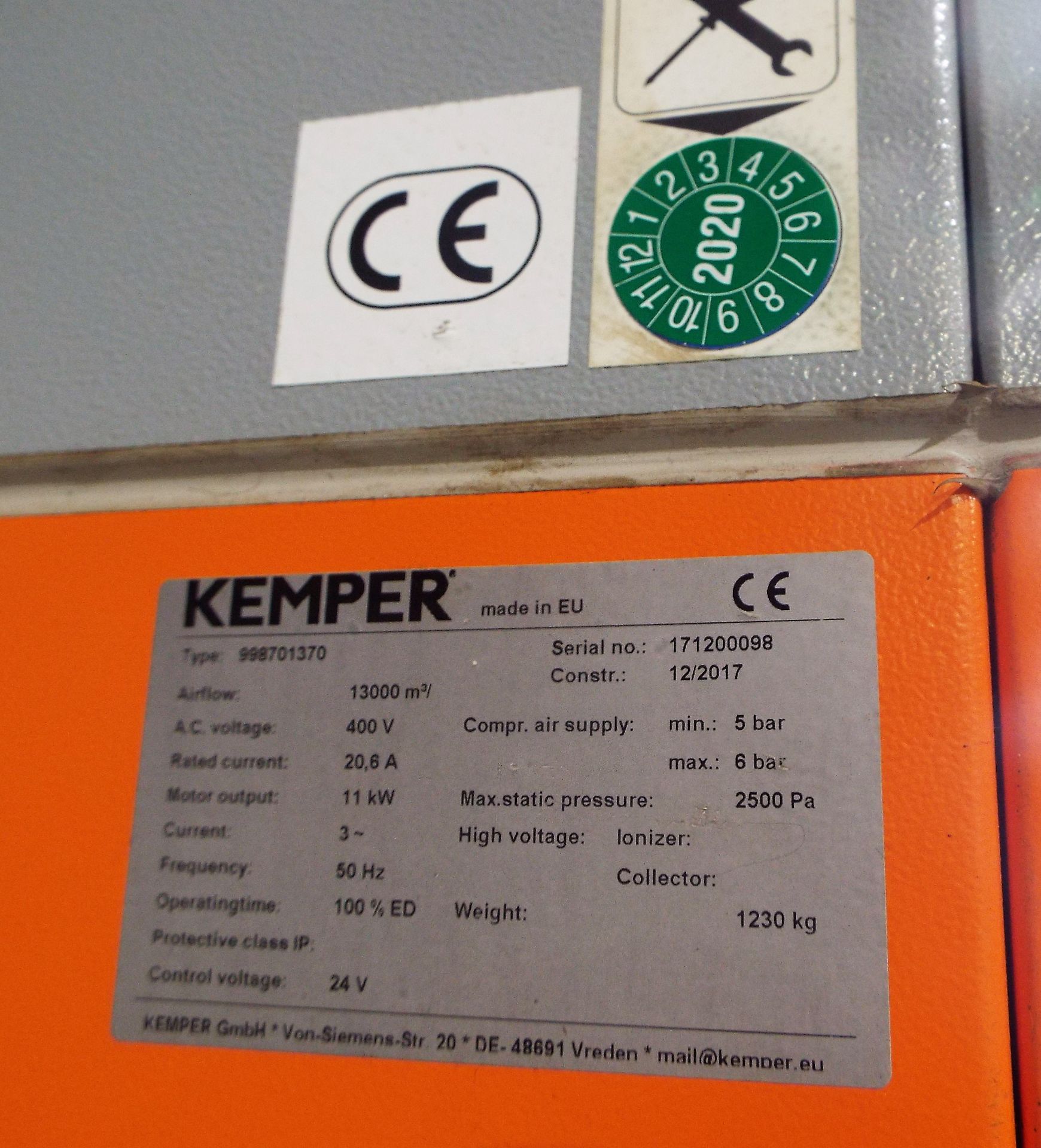 Kemper Kemjet Series 8000 - Air Filtration Cell - Image 4 of 28