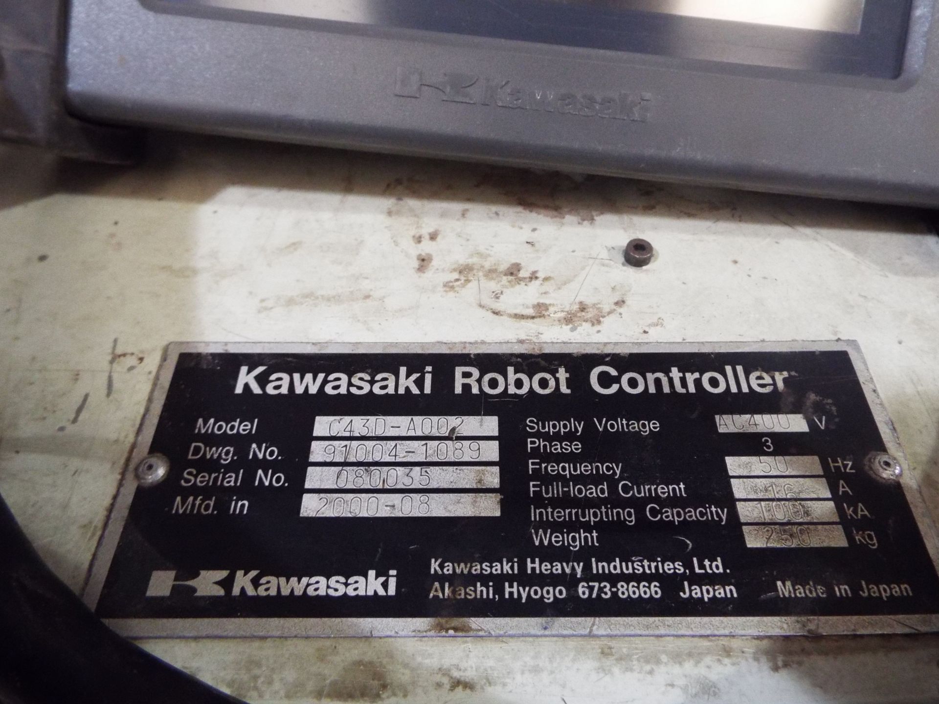 Kawasaki Robot - ZD 130S cw Control Cabinet & Teach Pendant. - Image 9 of 9